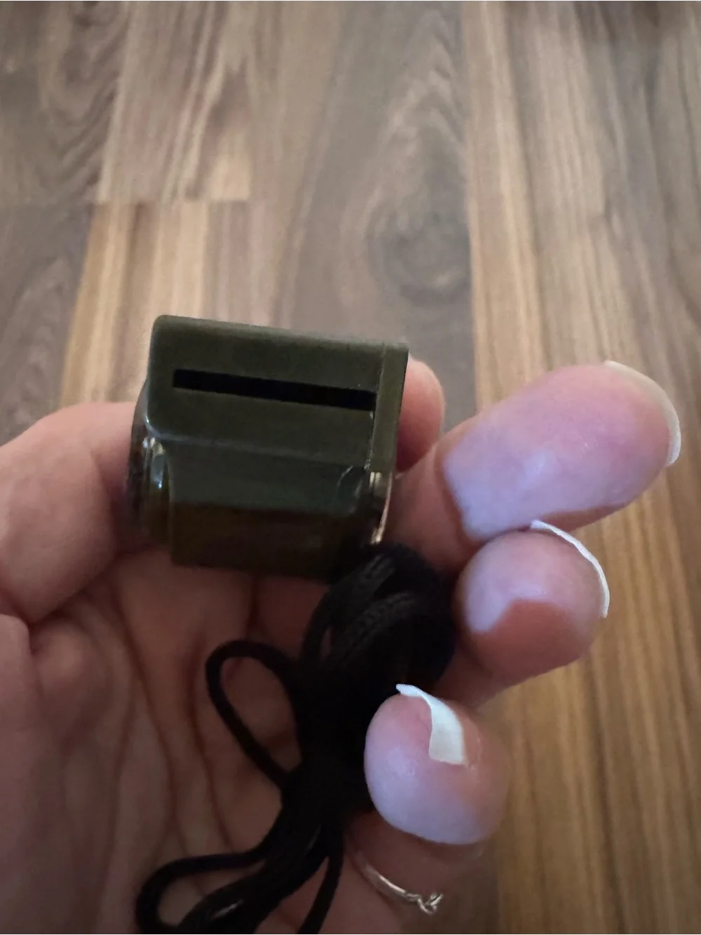 Olive Green Multi-Function Whistle with Compass - Outdoor Wearable
